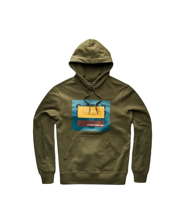 G-STAR ORIGINALS HOODED SWEATER (SHADOW OLIVE)