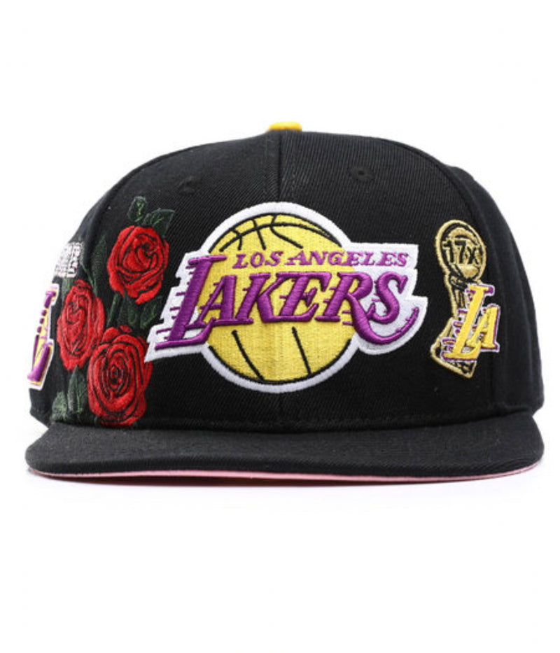 lakers hat with patches