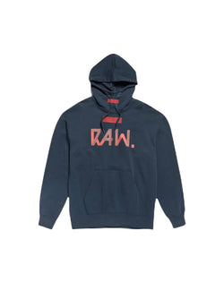 G-STAR RAW. 7411 LOOSE HOODED SWEATER (PATRIOT BLUE)