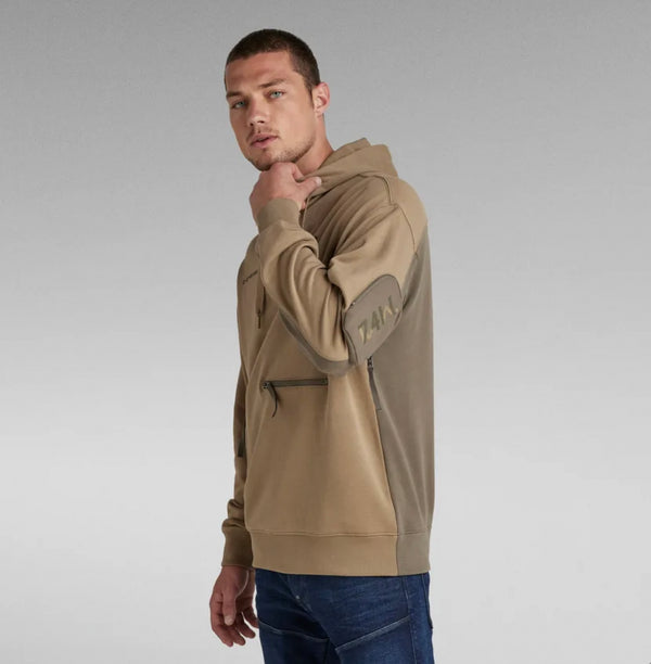 G-STAR HALF ZIP LOOSE HOODED SWEATER