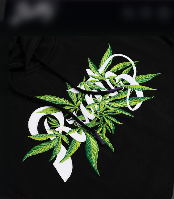 RUNTZ BOTANICAL HOODIE - BLACK