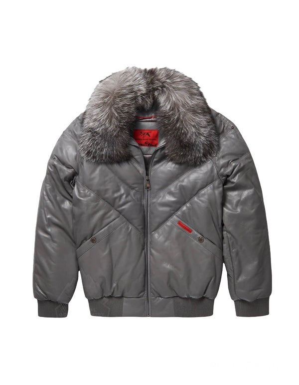 GOOSE COUNTRY V-bomber jacket (GREY)