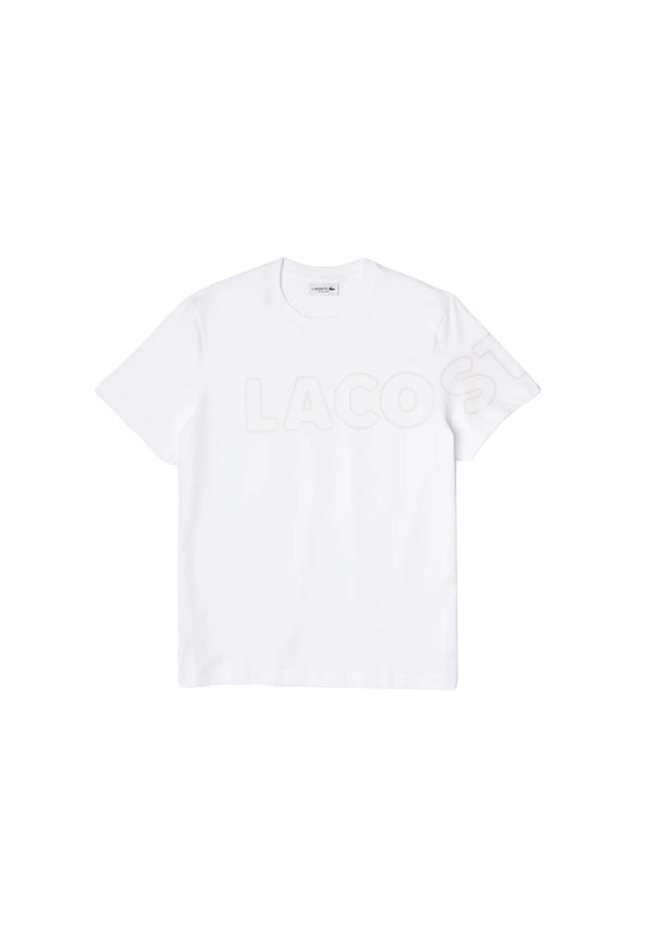 Men's Heritage Branded Crew Neck Flecked Cotton T-Shirt (WHITE)