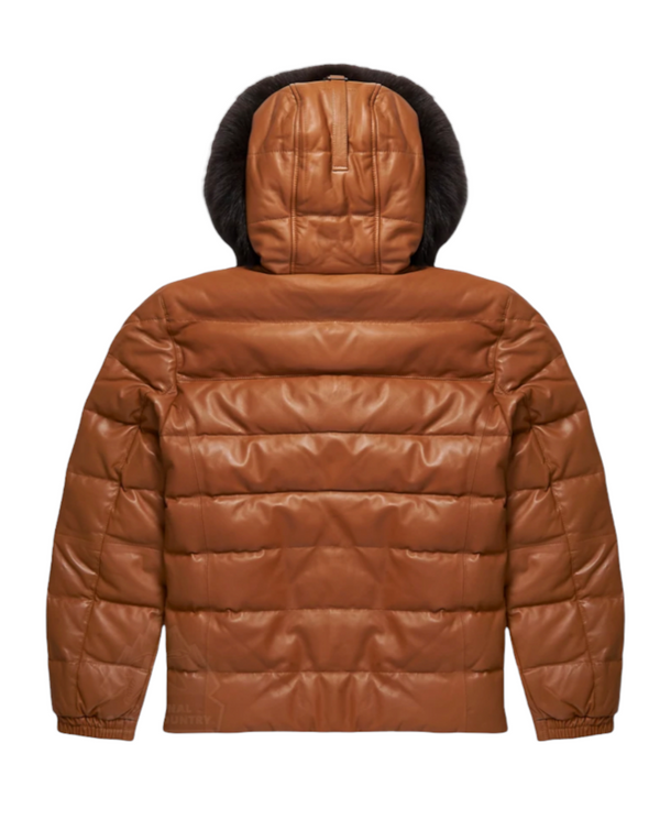 GOOSE COUNTRY bubble jacket (BROWN)